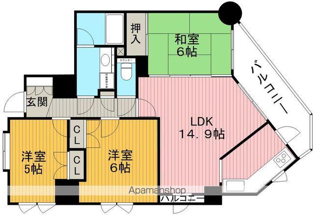 セラフ豊中向丘壱番館(3LDK/7階)の間取り写真