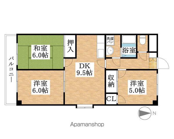 クレアコート(3DK/3階)の間取り写真