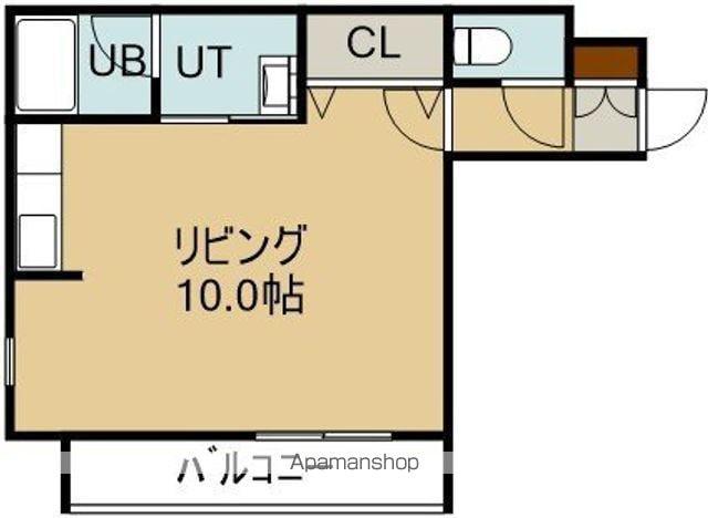 ハイツ檜(ワンルーム/3階)の間取り写真