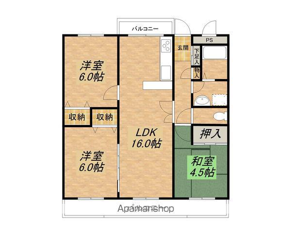 ロワソレイユ4(3LDK/1階)の間取り写真
