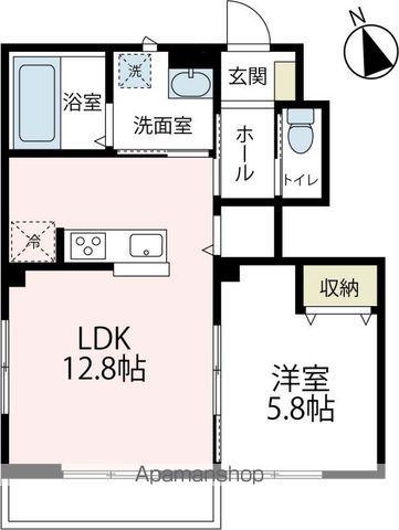 ラウレアⅠ(1LDK/1階)の間取り写真
