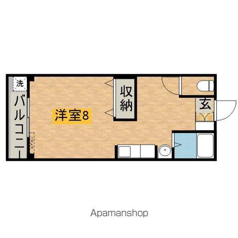 アメニティープラム(ワンルーム/1階)の間取り写真