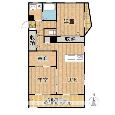 ルーエ平和台(2LDK/1階)の間取り写真
