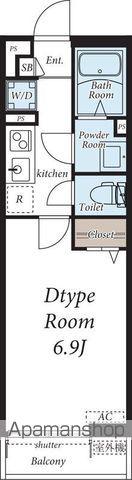 グリーンヒルズ(1K/3階)の間取り写真