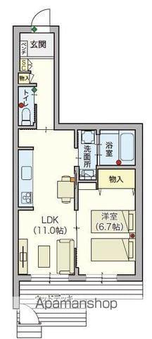 シニア限定ヘーベルVILLAGE 浦和美園(1LDK/1階)の間取り写真