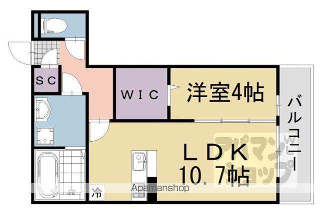 GRAMM佐野屋敷(1LDK/3階)の間取り写真