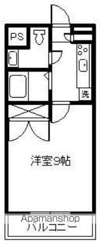 ハーバルフラット(1K/3階)の間取り写真