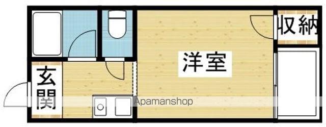 第2シャトーサンショウ(1K/4階)の間取り写真