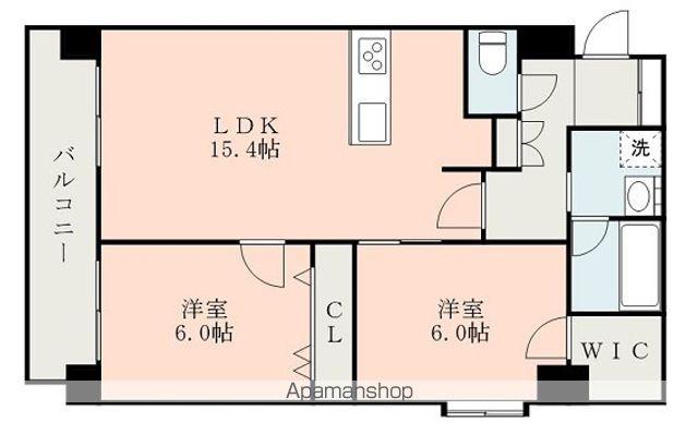 サムティ迎町(2LDK/10階)の間取り写真