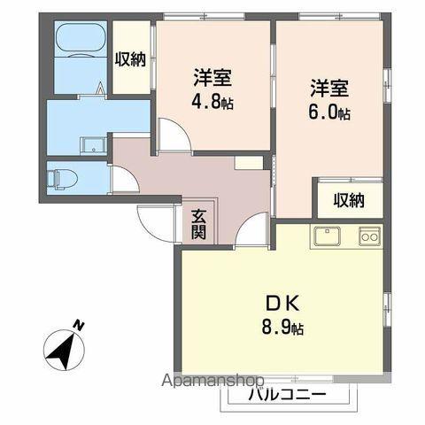 サンスクエア浅井(2LDK/1階)の間取り写真