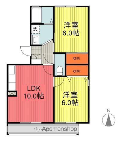 ラ・ルミエール(2LDK/3階)の間取り写真