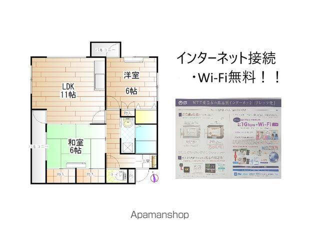 LIFE ONE(2LDK/1階)の間取り写真