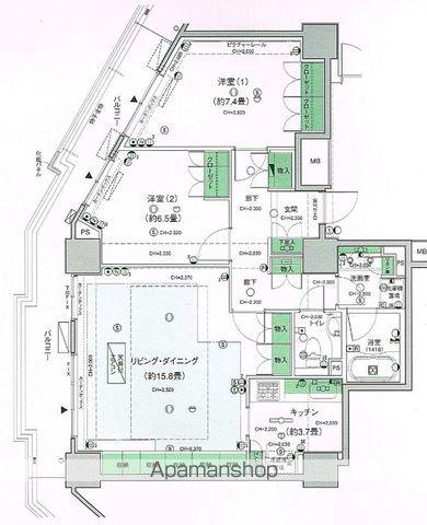 ローレルコート新宿タワー(2LDK/27階)の間取り写真