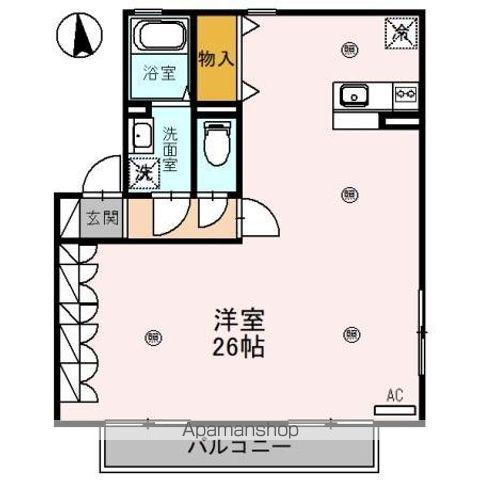 シンフォニータウンIII E棟(ワンルーム/2階)の間取り写真