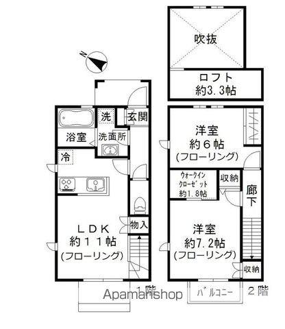 ＢＲＩＬＬＥＲ　ＰＬＡＧＥ(2LDK)の間取り写真