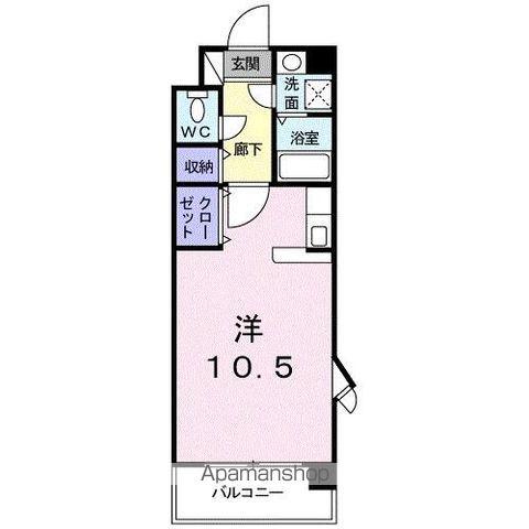 アミックス西ハゼ(ワンルーム/1階)の間取り写真