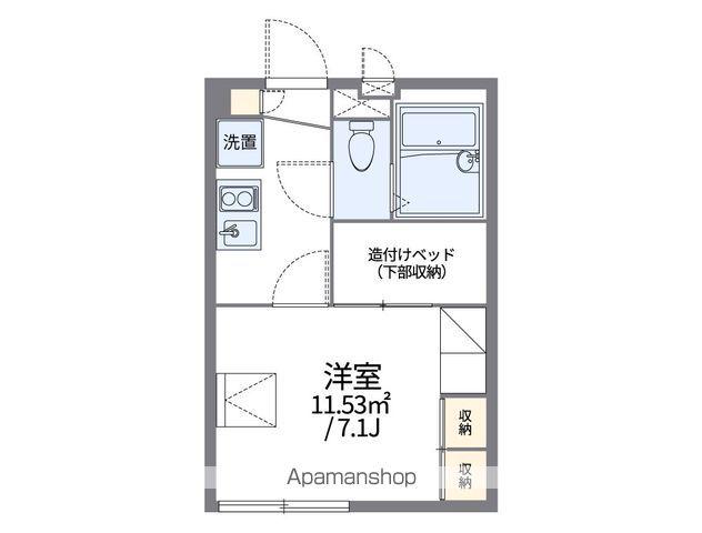 レオパレスエムワン(1K/2階)の間取り写真