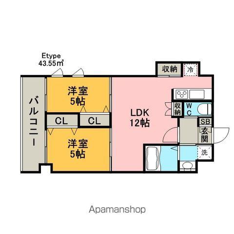 NO.88 MARINAGATE SUNS(2LDK/4階)の間取り写真