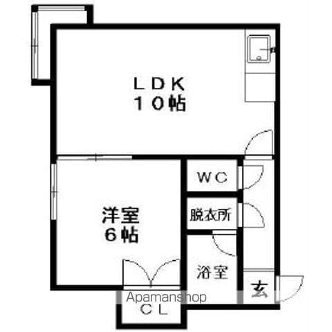 ソニア316(1LDK/1階)の間取り写真