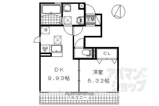 リカトン(1LDK/1階)の間取り写真