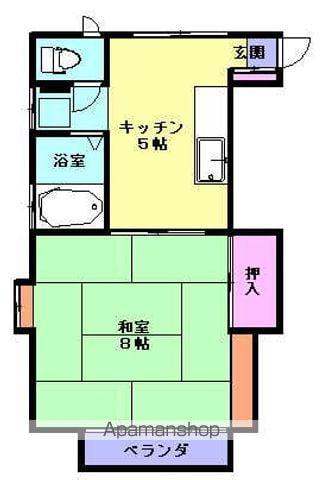 ビップ駅前(1K/2階)の間取り写真