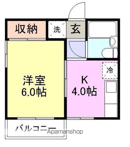 第二・第三トキワハイム(1DK/2階)の間取り写真