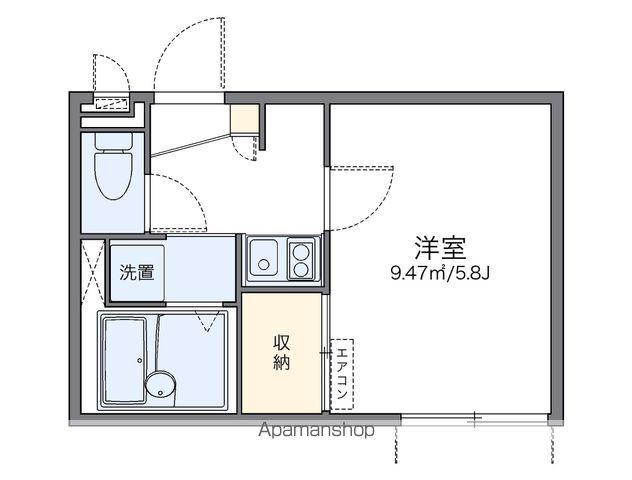 レオパレスバンブー雅(1K/1階)の間取り写真