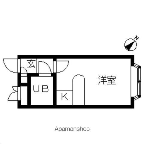 ベルピア久喜第9(ワンルーム/1階)の間取り写真