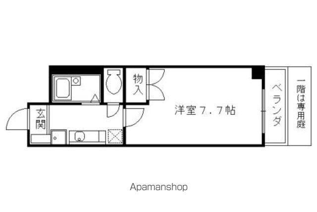 アンプルールフェール大利町(1K/2階)の間取り写真