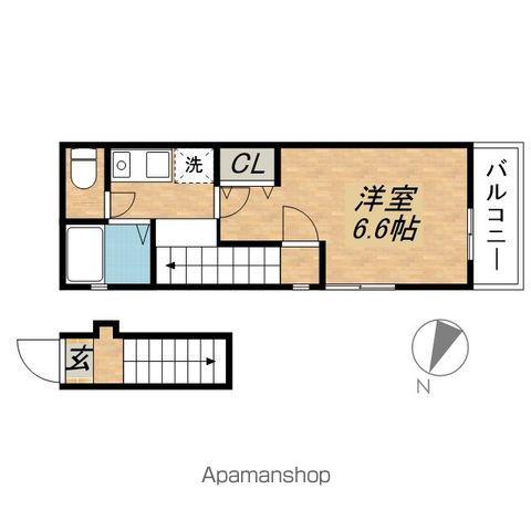 MR.3(1K/2階)の間取り写真
