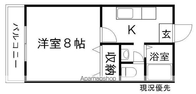 コーポ松岡(1K/1階)の間取り写真