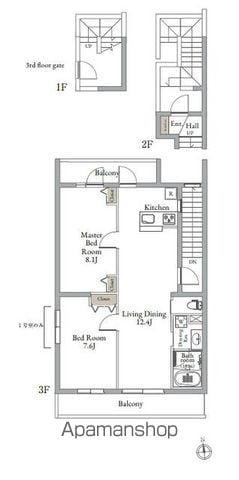 ベルメゾン中村橋サウス(2LDK)の間取り写真