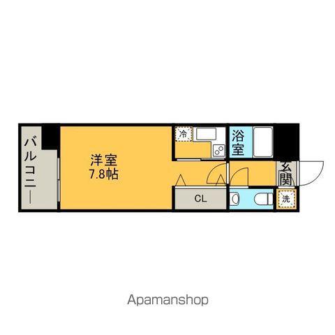 エステートモア高宮セゾン(1K/7階)の間取り写真