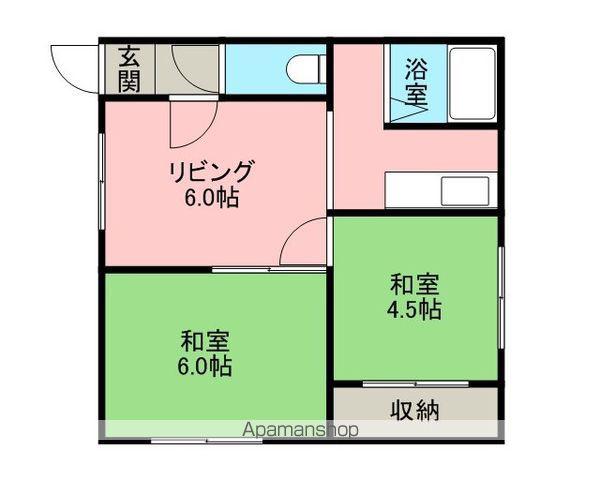 コーポエルム(2DK/2階)の間取り写真
