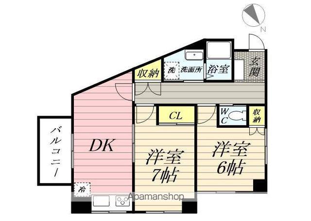 サン・フラール(2DK/2階)の間取り写真