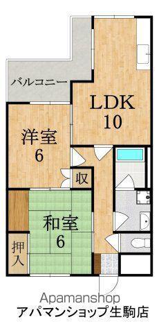 メゾン小橋(2LDK/2階)の間取り写真