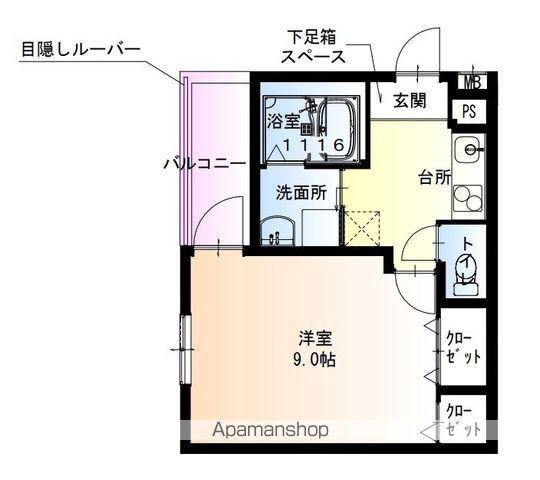 フジパレス羽衣(1K/1階)の間取り写真