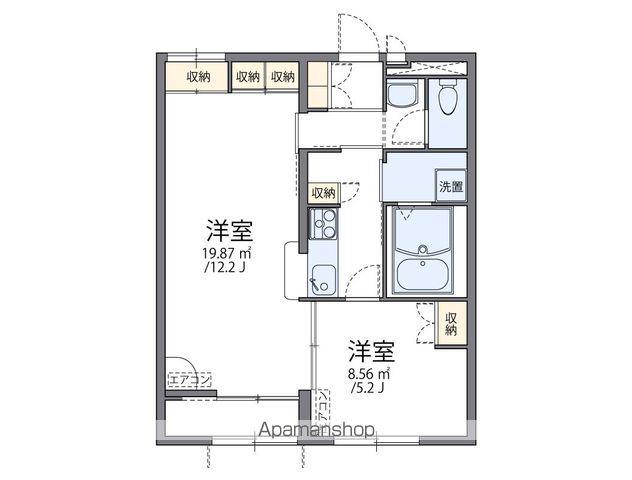 レオパレス 小渕(1LDK/1階)の間取り写真
