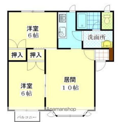 グレースパーク厚別北C(2LDK/1階)の間取り写真