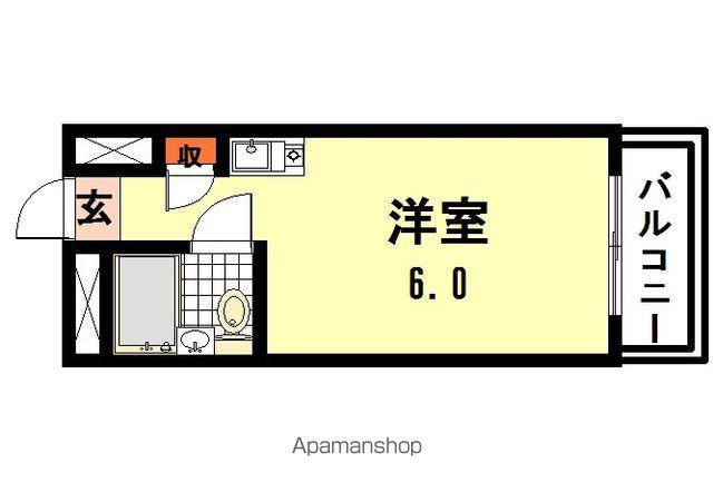 メゾンド・パルテ-ル(ワンルーム/1階)の間取り写真