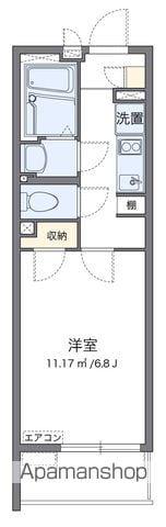 クレイノフロンティアⅢ(1K/1階)の間取り写真