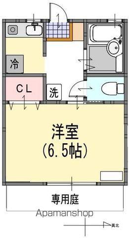 ソミュール野方(1K/1階)の間取り写真