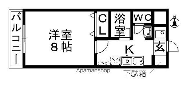 MTS GOKISO(1K/2階)の間取り写真