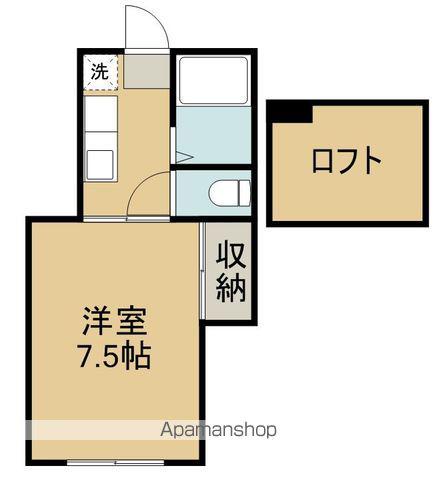 ホワイトキャッスル22番館(1K/1階)の間取り写真