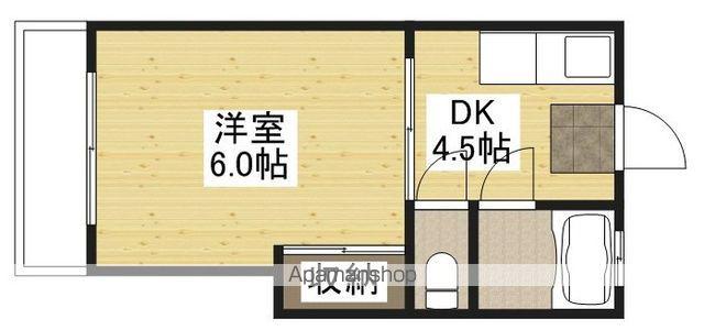 山本ビル(1DK/3階)の間取り写真
