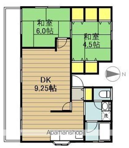 シルバーハイツ(2DK/3階)の間取り写真