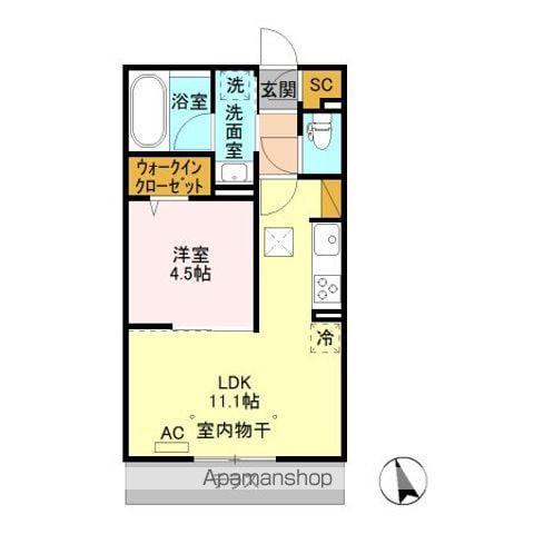 ERSTE(1LDK/1階)の間取り写真