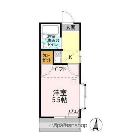 マルヤスハウス(1K/2階)の間取り写真