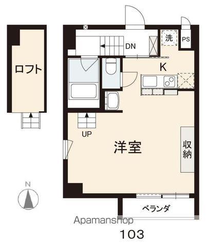 コリドールベイ(1K/1階)の間取り写真