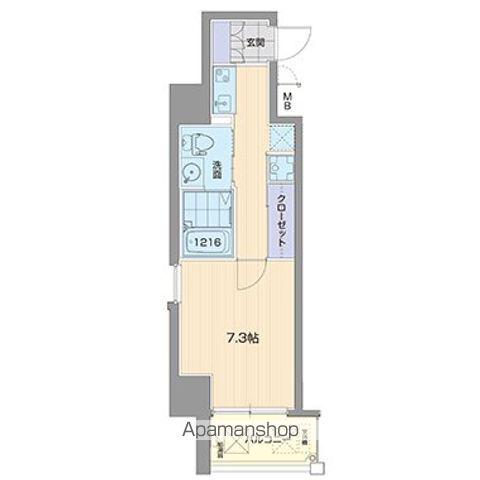 ライブコート千種(1K/13階)の間取り写真